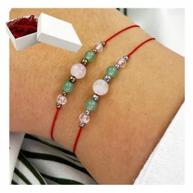    Aventurin Amulett Armband Bergkristall Rosenquarz Talisman Geschenk