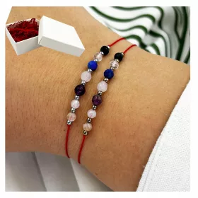    Chakra-Glücksarmband, 7 Chakren, Natursteine, handgefertigtes Geschenk