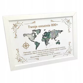   Rahmen Weltkarte Ihr letztes 800+ GESCHENK zum 18. Geburtstag mit Widmung