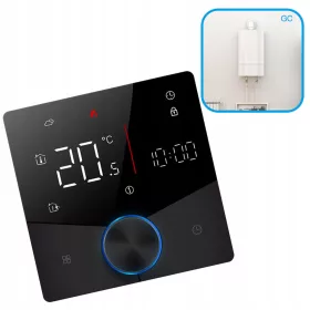    WIFI TUYA LCD-RAUMTHERMOSTAT für Gaskessel KNOPF 5A Schwarz