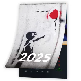    Wandkalender 2025, 13-seitig, A4, Künstler, Shopping-Sonntage