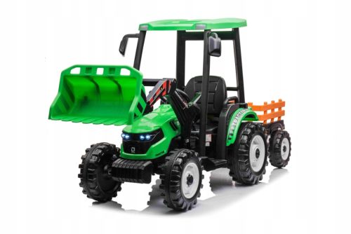  Traktor mit Kabine, Anhänger und Schaufel TITAN 2x200W 24V LEISTUNGSSTARK bis 10 km/h