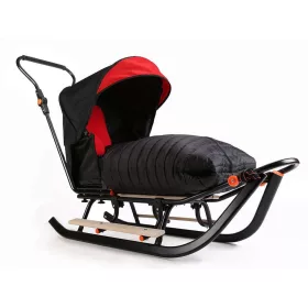    SCHNEESCHLITTEN FÜR KINDER, KOMFORTABEL, SICHER, MIT SCHIEBER, GROßER SCHLAFSACK