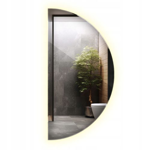  LED-Spiegel für Wohnzimmer, Schlafzimmer, Arrangement, Premium, halbrund, vertikal, horizontal, 90 cm