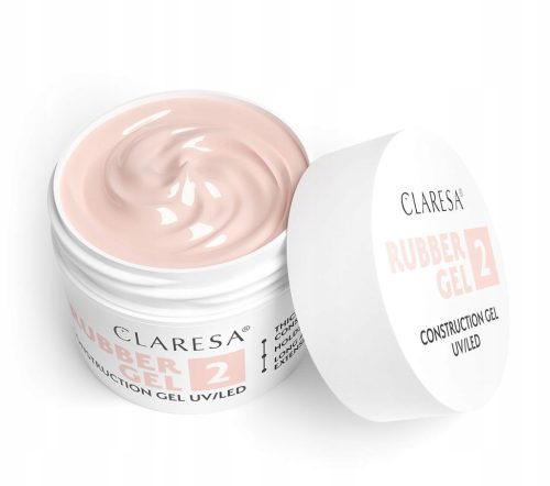  Claresa RUBBER GEL Gel zum Aufbau von Nagelverlängerungen Builder 2 90g