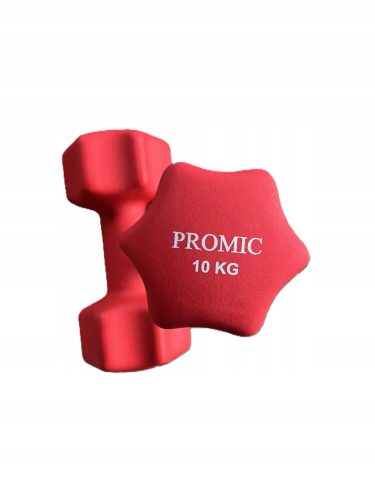  Hantelset 20 kg 2x10 kg PROMIC Rotes Gusseisen aus Gummi