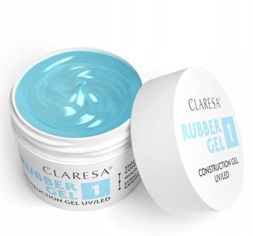  CLARESA RUBBER GEL 1 DICKES NAGELAUFBAUGEL, TRANSPARENT 45 g