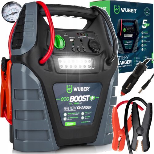  JUMP STARTER GLEICHRICHTER STARTEN POWERBANK KOMPRESSOR LED-LICHT 5IN1 17Ah