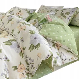 Zweiseitige Baumwollbettwäsche 200x220 mit Blumenmuster