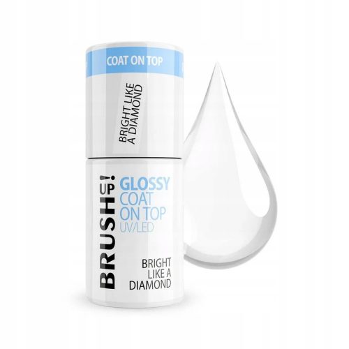  Brushup Shiny Hybrid Nail Top. Glossy Coat on Top