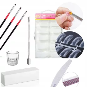    ACRYL-GEL-KIT, 3 Bürstenformen, runde Klingenfeile, Polieren von Glas