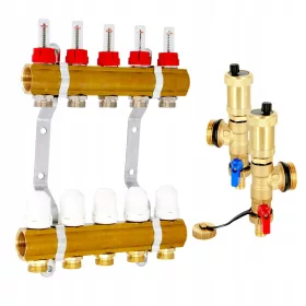  BODENHEIZVERTEILER, 5 KREIS, automatische Entlüftung