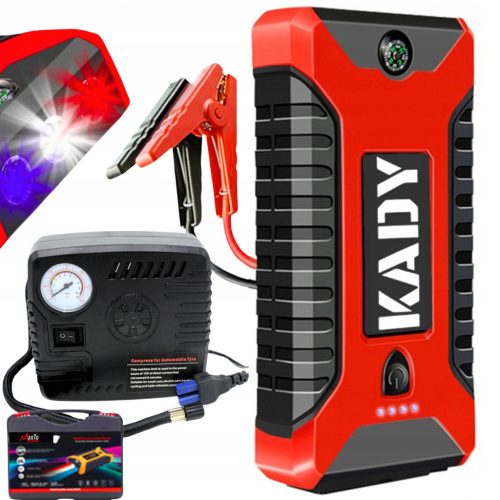  JUMP STARTER ENGINE START POWERBANK KOMPASS KOMPRESSOR 20000 mAh