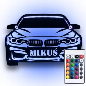    3D Led Nachtlicht Auto Auto BMW Name Geschenk + Fernbedienung