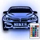  3D Led Nachtlicht Auto Auto BMW Name Geschenk + Fernbedienung
