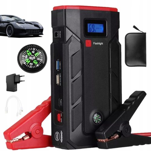  TRAGBARER BOOSTER-LAUNCHER 12 V + DATENKABEL 3 IN 1