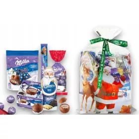    Milka Packung Süßigkeiten, Weihnachtsmann unter dem Weihnachtsbaum, Oreo-Liebhaber, Süßigkeiten-Geschenk