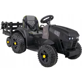    ELEKTROTRAKTOR MIT ANHÄNGER 12V 2x45W SCHWARZ FERNBEDIENUNG