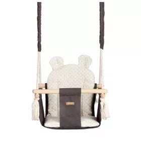  Baumwoll-Innenschaukel für Kinder (grau, beige Rauten)