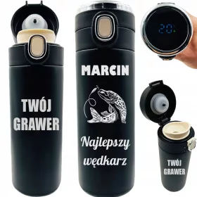    THERMOBECHER MIT GRAVUR GESCHENK FÜR EINEN FISCHER, den Vater des Mannes, zum Geburtstag