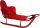  Roter Adbor Piccolino Schlitten mit Matratze