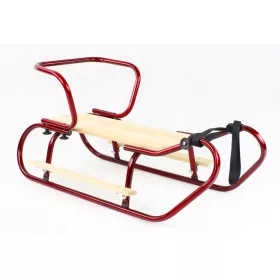    Sicherer Schlitten für Kinder, Bordo-Rückenlehne und Fußstützen