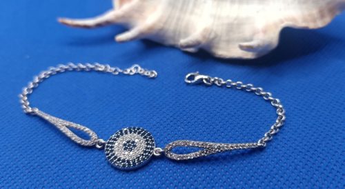  DAMEN-TRÄNEN- UND PROPHETENAUGEN-ARMBAND, 925 SILBER