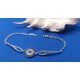  DAMEN-TRÄNEN- UND PROPHETENAUGEN-ARMBAND, 925 SILBER
