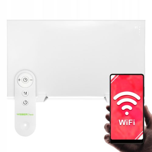  Weber Heat 720 W Infrarot-Flächenheizung mit Thermostat, WLAN und Fernbedienung