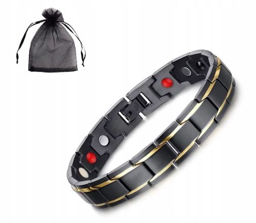  GESUNDHEITSARMBAND FÜR DAMEN, MAGNETISCH, SCHWARZ UND GOLD