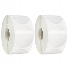  2 Rollen Aufkleber. Transparente runde Aufkleber