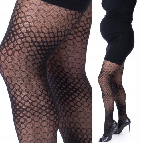  Umstandsstrumpfhose mit vollständiger Abdeckung, FANTASY PATTERNS, SCHWARZ, mit Phenome PANEL