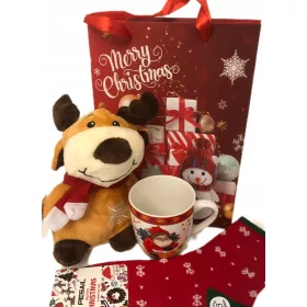    Ein Geschenk zum Nikolaustag. Set aus Maskottchen + Becher + Socken Weihnachtsmann Weihnachten