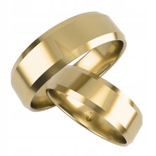  Trauringe aus Gold – 333, abgeschrägt, 7 mm