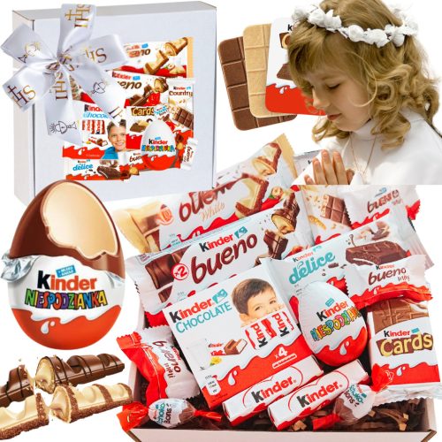 Exklusives Geschenkset mit Kinder Schokoladenvariationen in eleganter Verpackung
