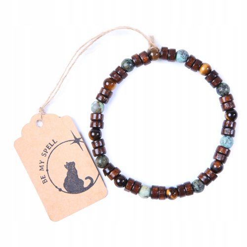  Herren-Perlenarmband aus natürlichem afrikanischen türkisfarbenen Tigerauge