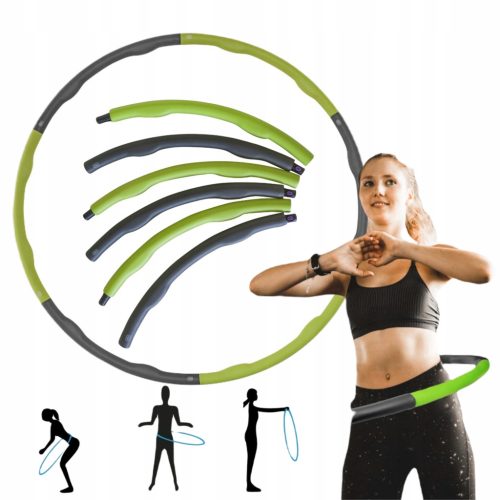  Hula Hoop mit Tunturi-Noppen, 100 cm, Grüntöne
