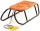  LITTLE BEETLE TULIMI Schlitten mit orangefarbenem Sitz