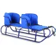  Aluminiumschlitten für zweisitzige Kinder mit Rückenlehne und Matratzen