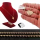  CHIRURGENSTAHL-SCHMUCK-HALSKETTE GOLDSCAPE, 18K VERGOLDET