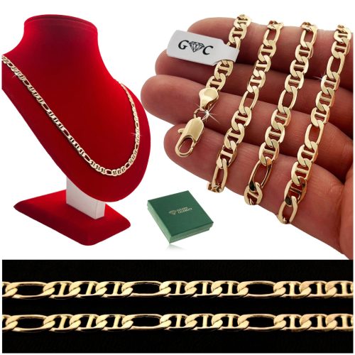  VERGOLDETE DICKE KETTE GUCCI HERRENKETTE 55 CM FÜR MÄNNER + KOSTENLOSE GESCHENKE