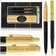  WEIHNACHTSGESCHENK UNTER DEM WEIHNACHTSBAUM, LUXUS-PARKER-SET 24K GOLD