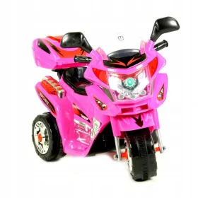    Batteriebetriebenes Motorrad für Kinder, LED-Kofferraum MOTO-S-2-PINK