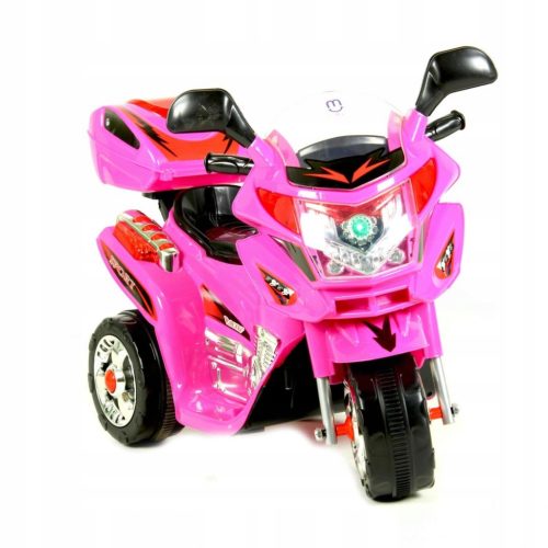  Batteriebetriebenes Motorrad für Kinder, LED-Kofferraum MOTO-S-2-PINK