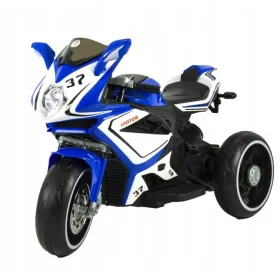    Batteriebetriebenes Motorrad für Kinder 2 x 45 GLOWING WHEELS MOTO-L-12-BLUE