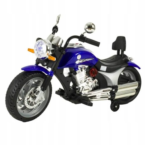  Batteriebetriebener Motorrad-Chopper für Kinder, Trike, Lichter, Musik, MOTO-L-9-BLUE