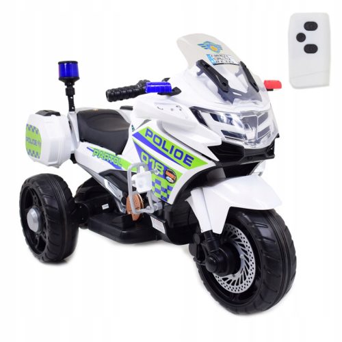  SCHNELLES POLIZEI-MOTORRAD MIT HAHN, WEICHEN RÄDERN, SOUNDS, ZWEI MOTOREN, FERNBEDIENUNG