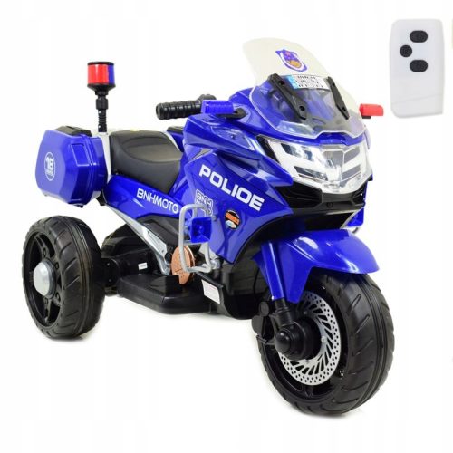  SCHNELLES POLIZEI-MOTORRAD MIT HAHN, WEICHEN RÄDERN, SOUNDS, ZWEI MOTOREN, PILO