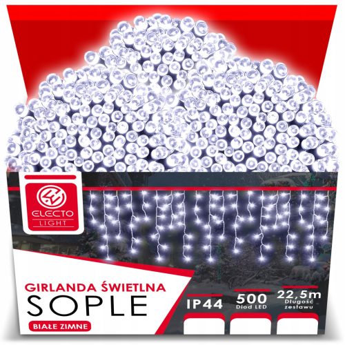  ELECTO Eiszapfen 301 Lichtvorhang – 500 Lichter