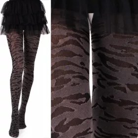    Fenome gemusterte Strumpfhose LULU109 40den schwarz Nero Größe 3/4